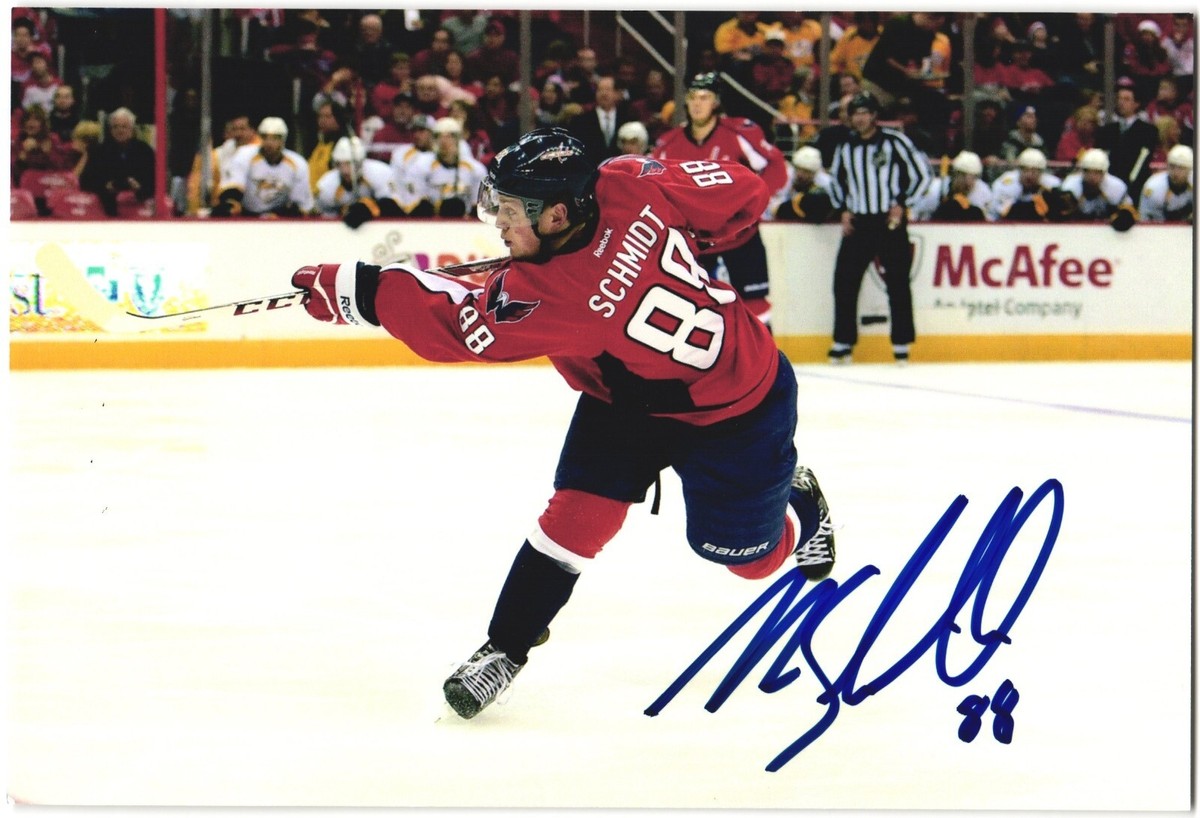 Nate Schmidt Autographed 4x6 Color Photo Washington Capitals
