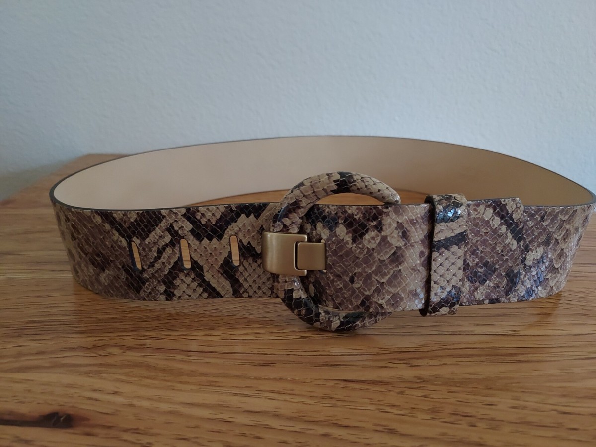 Banana Republic Leather Snakeskin Belt XS Banana Republic Snakeskin Leather 713676 Belt Medium | eBay main image 2