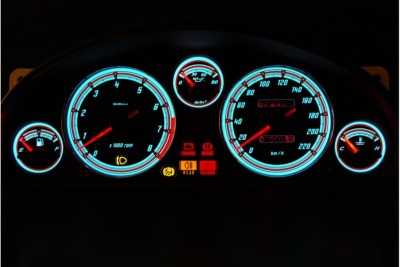Mazda MX-5 glow gauge plasma dials tachoscheibe glow shift indicators MPH KMH
