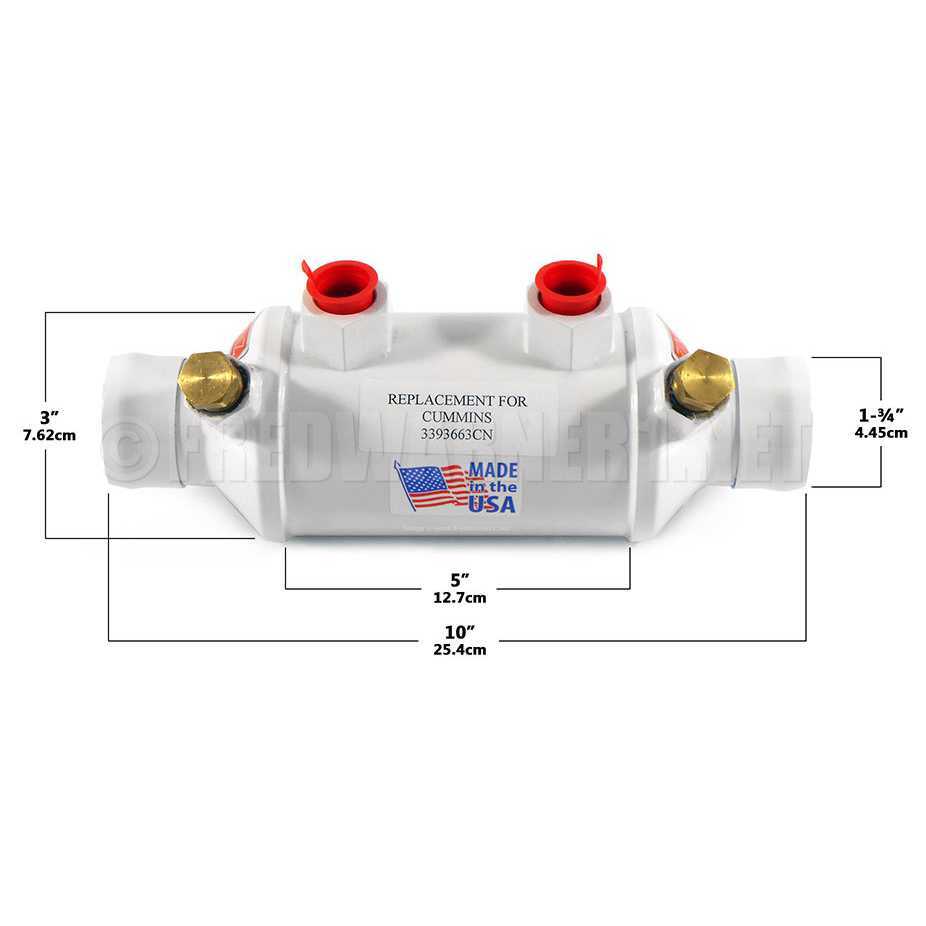 Seakamp Cummins Marine 3393663 Transmission Oil Cooler 1.75
