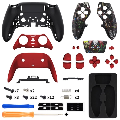 eXtremeRate Full Set Housing Shell Buttons Replacement for PS5 Edge Controller