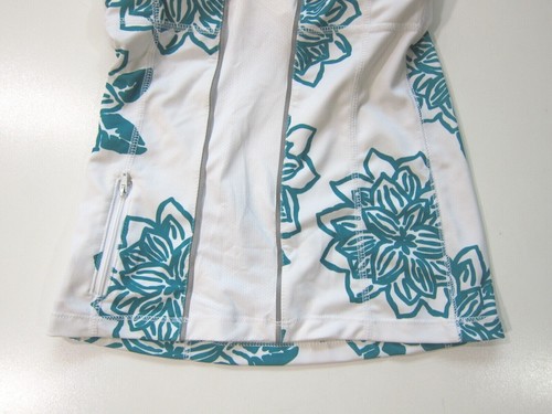 Old Navy Active Green White Floral Built In Bra T-Back Yoga Run Workout Tank XS - Picture 5 of 9