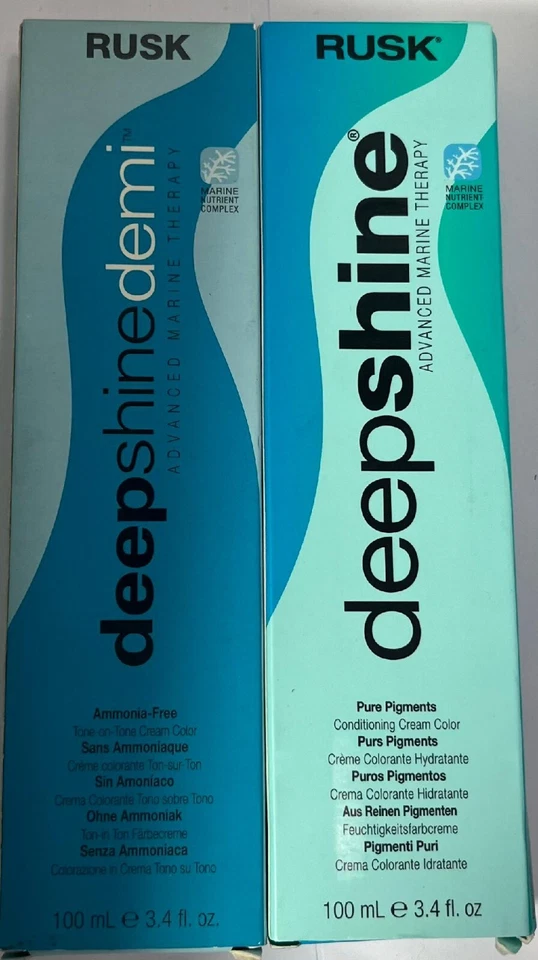 LOTE MIXTO DE 7 piezas Rusk Deepshine permanente/demi color de cabello 3,4 oz ea Foto 2 de 2