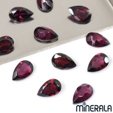 WHOLESALE NATURAL RED GARNET GEMSTONE 3x5mm-8x12mm FACETED PEAR SHAPE WP00256