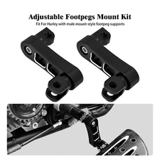 CNC Foot Peg Mount Kit Adjustable Male Pegs For Harley Softail FL Touring FLH