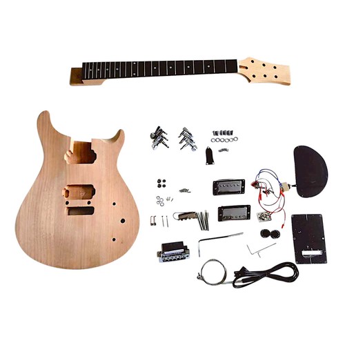 Coban Guitars DIY Guitar kit PR8M Plain Mahogany with Chrome Hardware
