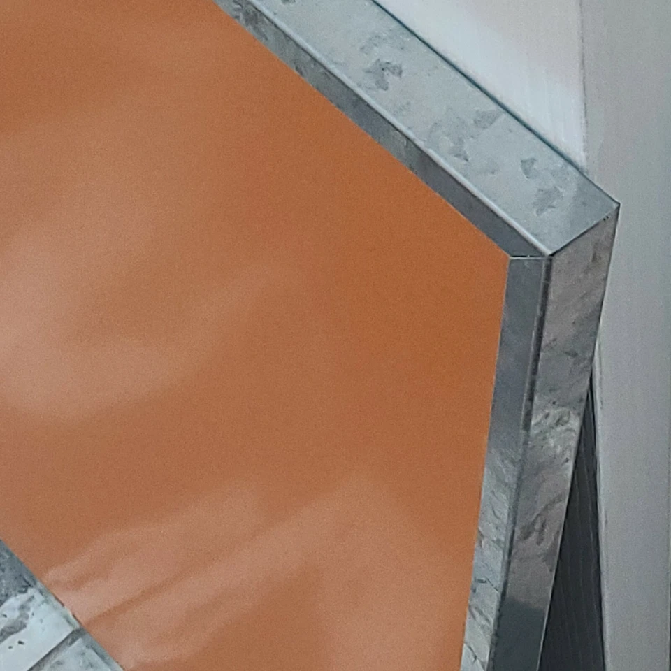 Pottery Barn Teen Dry Erase Board Metal Frame Orange NEW 20" Square heavy duty - Image 3 of 4