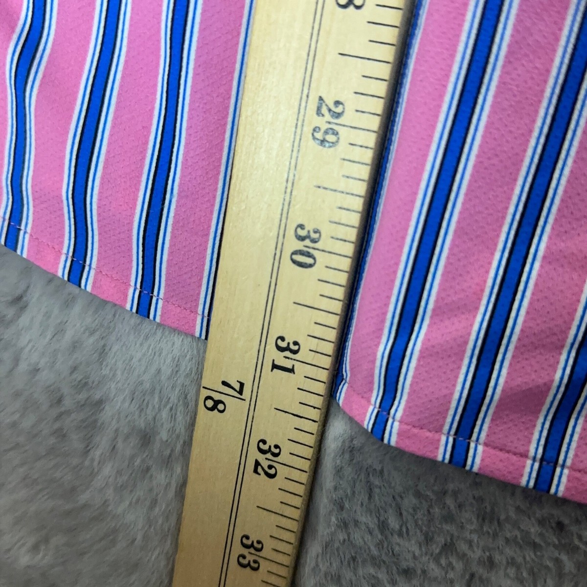 Patrizia Pepe Shirt Mens 52 Pink Striped Slim Long Sleeve