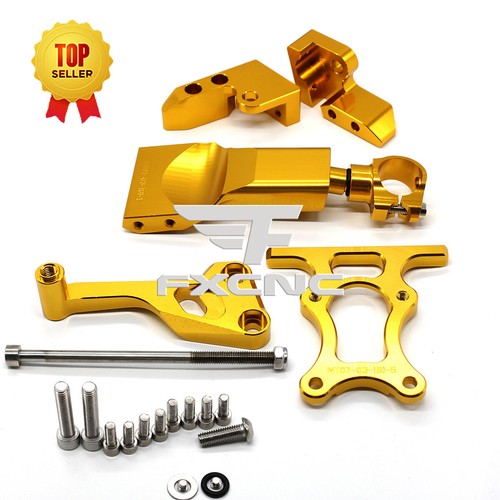 For Yamaha MT07 FZ07 14-19 XSR 700 15-2019 CNC Steering Damper Bracket Kit Mount - Picture 12 of 14