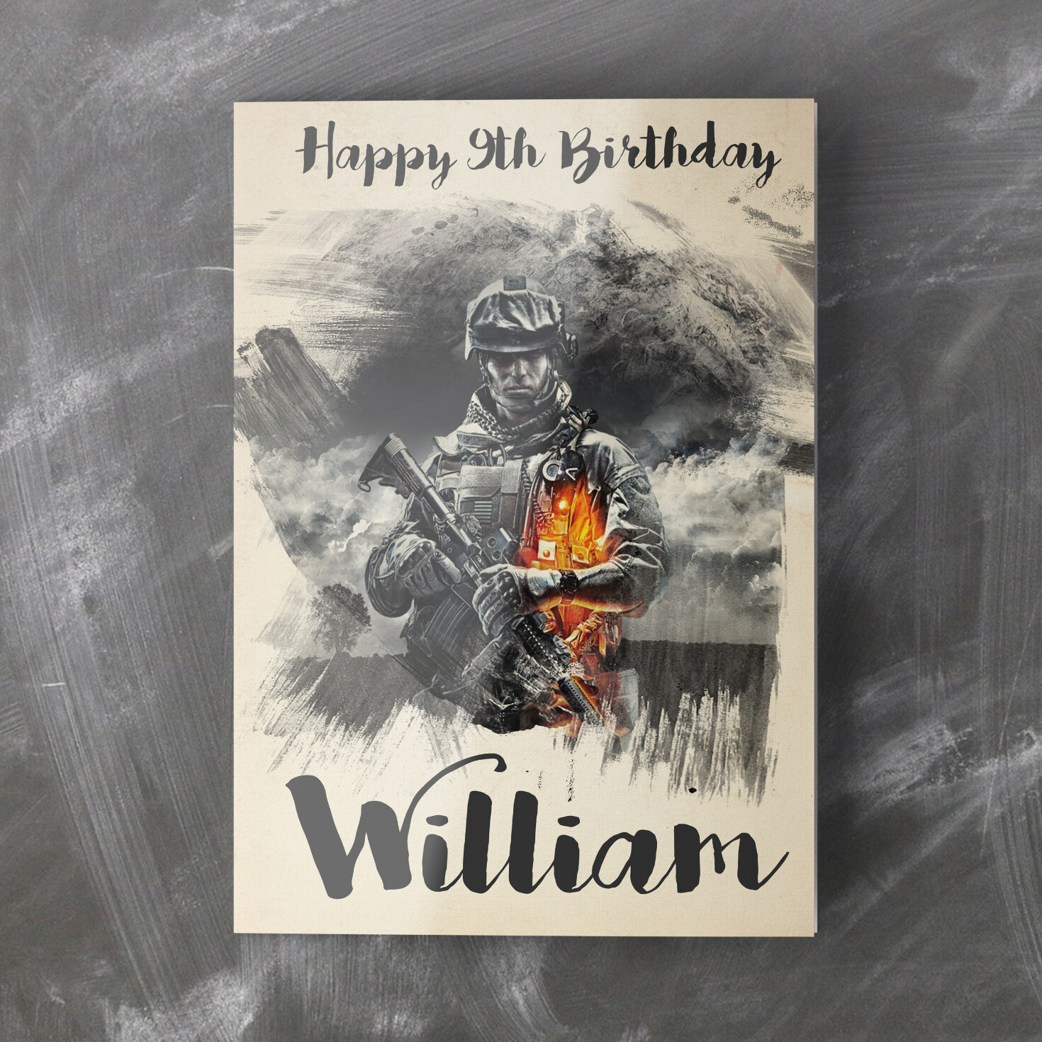 BATTLEFIELD Personalised Birthday Card for Dad Son Nephew Friend Boys ...