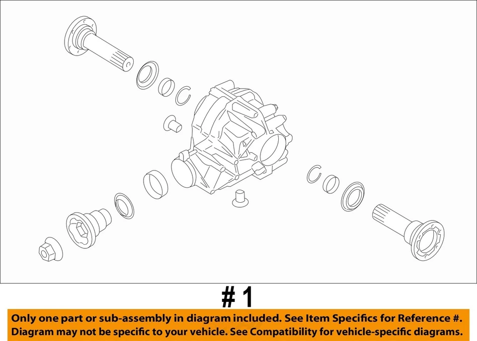 Conjunto diferencial trasero AWD OEM 2004 2005 2006 Volkswagen Phaeton Foto 4 de 4