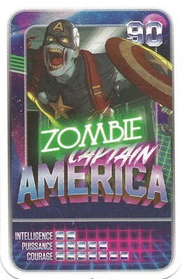 MARVEL SUPER HEROS LECLERC KARTE 2021 ENTHÜLLT DEINE MACHT ZOMBIE CAPTAIN AM NR. 90