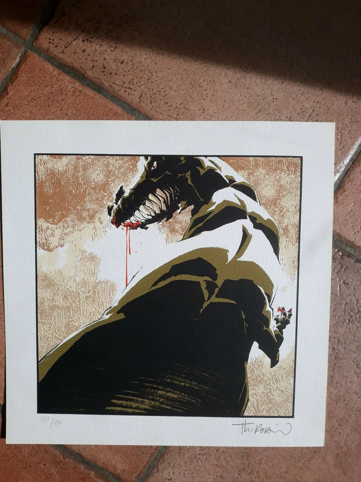 Thierry Robin sérigraphie "La Préhistoire" numérotée et signée - Photo 1/1