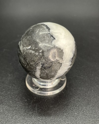 Polished Crinoid Fossil Crystal Sphere Fossilized Crinoid Ball 1.378” - Picture 8 of 12