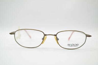 Vintage Midori MD-18 Titanium Messing Oval Brille Brillengestell eyeglasses NOS