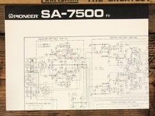 Pioneer SA-7500 Amplifier FV Fold Out Schematic Original 