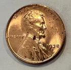 1938-D Lincoln Cent BU From Mint Roll - High Grade Coin w/ Carbon Spots #34