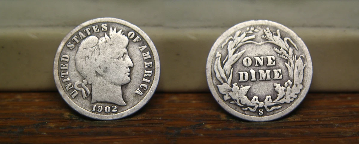 1902 Year Silver Barber Dimes (1892-1916) for sale | eBay