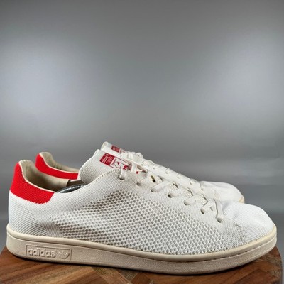 Adidas Stan Smith Primeknit Mens Sneakers White Red S75147 Size 14