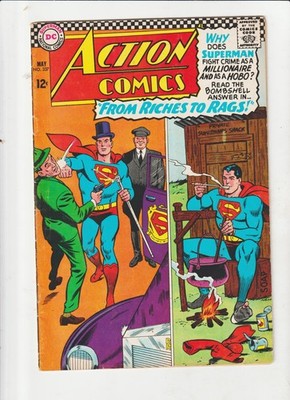 ACTION COMICS 337 DC SUPERGIRL 1964 /  SUPERMAN AURORA D,C HEROES MODEL AD BACK