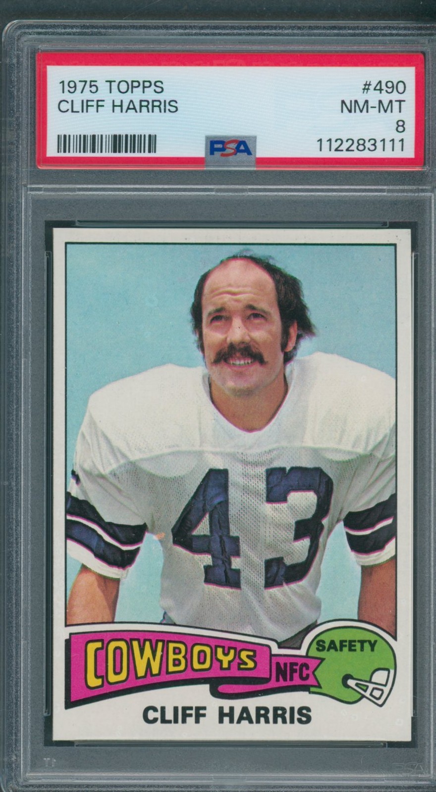 1975 Topps #490 Cliff Harris PSA NM-MT 8 *3111