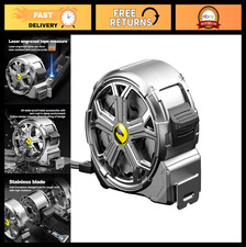 25ft Stainless Steel Tape Measure - Waterproof, Rustproof, Retractable, Hollow D