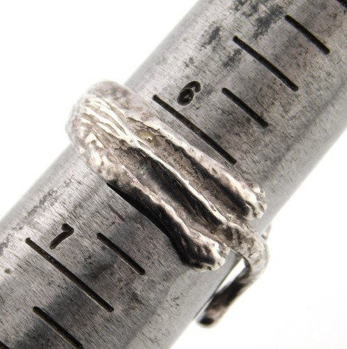 Mexico 925 Sterling Silver Kitten Cat Wrap Ring SZ 6.5 - Picture 9 of 10
