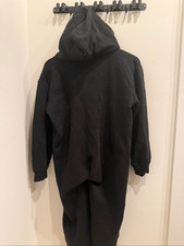 a2z for Kids Long Sleeve Hoodie One Piece Zip Up Jumpsuit Black Size 11/12