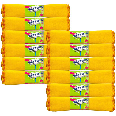 Bettina Cotton Yellow Dusters reinigt Polituren Auto Detailing allgemeine Reinigung 8 Stück
