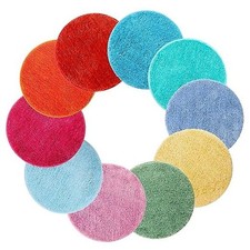 10 Pieces Kids Carpet Circles Seats 18 Inches Rainbow Round Floor Mats