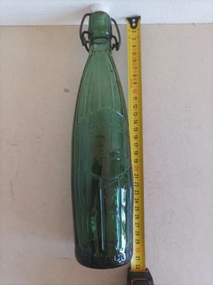 Ancienne Bouteille Brasserie REVELOISE verre fumé Bouchon porcelaine - Photo 1/2