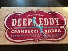 Austin's Original Deep Eddy Cranberry Vodka Metal Sign