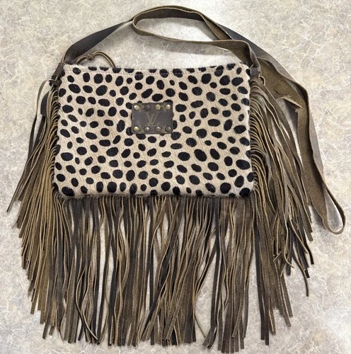 Keep It Gypsy LV Logo Upcycled Crossbody Bag Leopard Print Excellent Condition!!