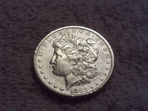 1882S Morgan Silver Dollar VF to AU Condition Nice Frosty Silver