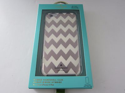 Kate Spade Hybrid Hardshell Case for iPhone 6 Plus iPhone 6S Plus Chevron Silver