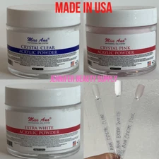 CLEAR ACRYLIC POWDER NAIL SYSTEM MANICURE FOR NAIL ART FALSE TIPS TOOL MISS ANA