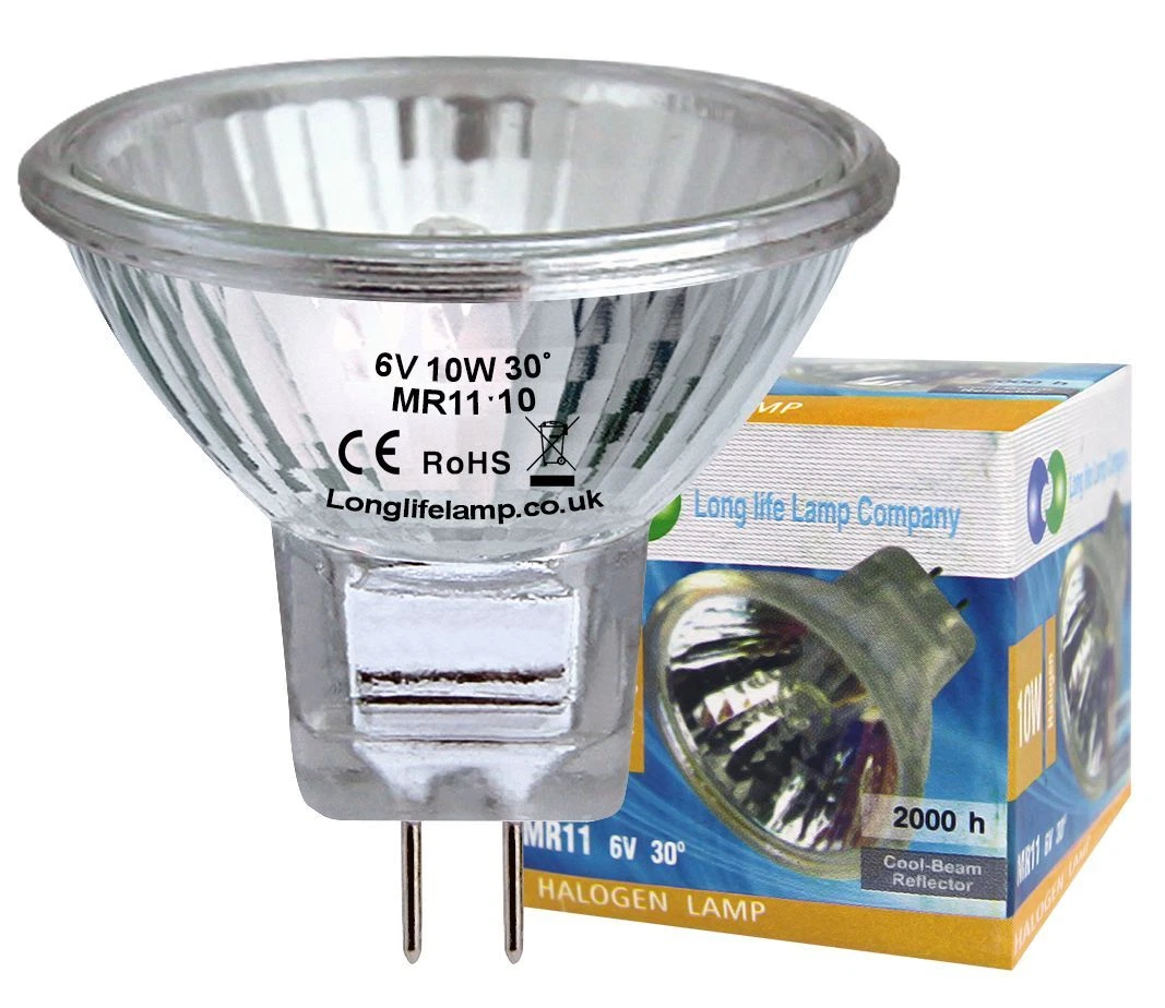 2 x MR11 10W Halogen Light Bulbs Lamp 6V 10W Bulb Fibre Optic Christmas Tree