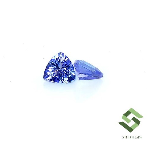 5x5 mm Certified Natural Tanzanite Trillion Cut Pair 1.00 CTS Loose Gemstones - Picture 7 of 7