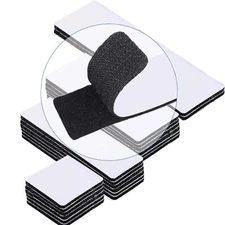 20 Sets Heavy Duty Adhesive Hook and Loop Strips, 6x2, 4x2, 4x1, 2x2 Inches