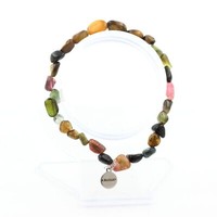 Mineralien Und Edelsteine. Multicolor Tourmalin Armband Aus Brasilien + Oei