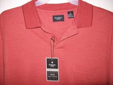 Haggar Red Rock Minibox Polo Long-Sleeve Shirt XXL Red Orange Brand NEW Pristine