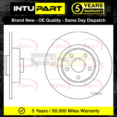 Fits Renault Espace 2002-2012 Vel Satis 2002-2006 IntuPart Rear 1x Brake Disc