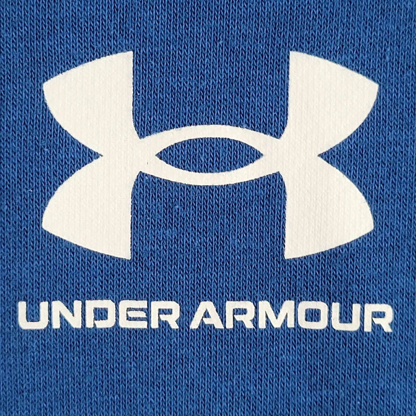 VETEMENTS Felpa con cappuccio blu Under Armour UA SS da uomo taglia small taschino canguro