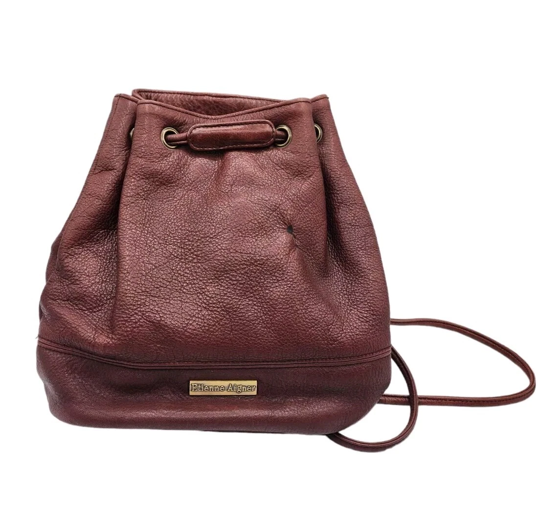Vintage 90s ETIENNE AIGNER Leather Backpack Bucket Shoulder Sling Bag Purse | eBay Vintage 90s ETIENNE AIGNER Leather Backpack Bucket Shoulder Sling Bag Purse | eBay