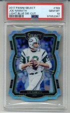2017 PANINI SELECT LIGHT BLUE DIE CUT #199 JOE NAMATH CARD /99 JETS PSA 10 RARE