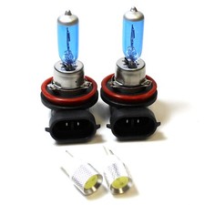 Cadillac CTS 55w ICE Blue Xenon HID Low Dip/Slux LED Side Light Headlamp Bulbs