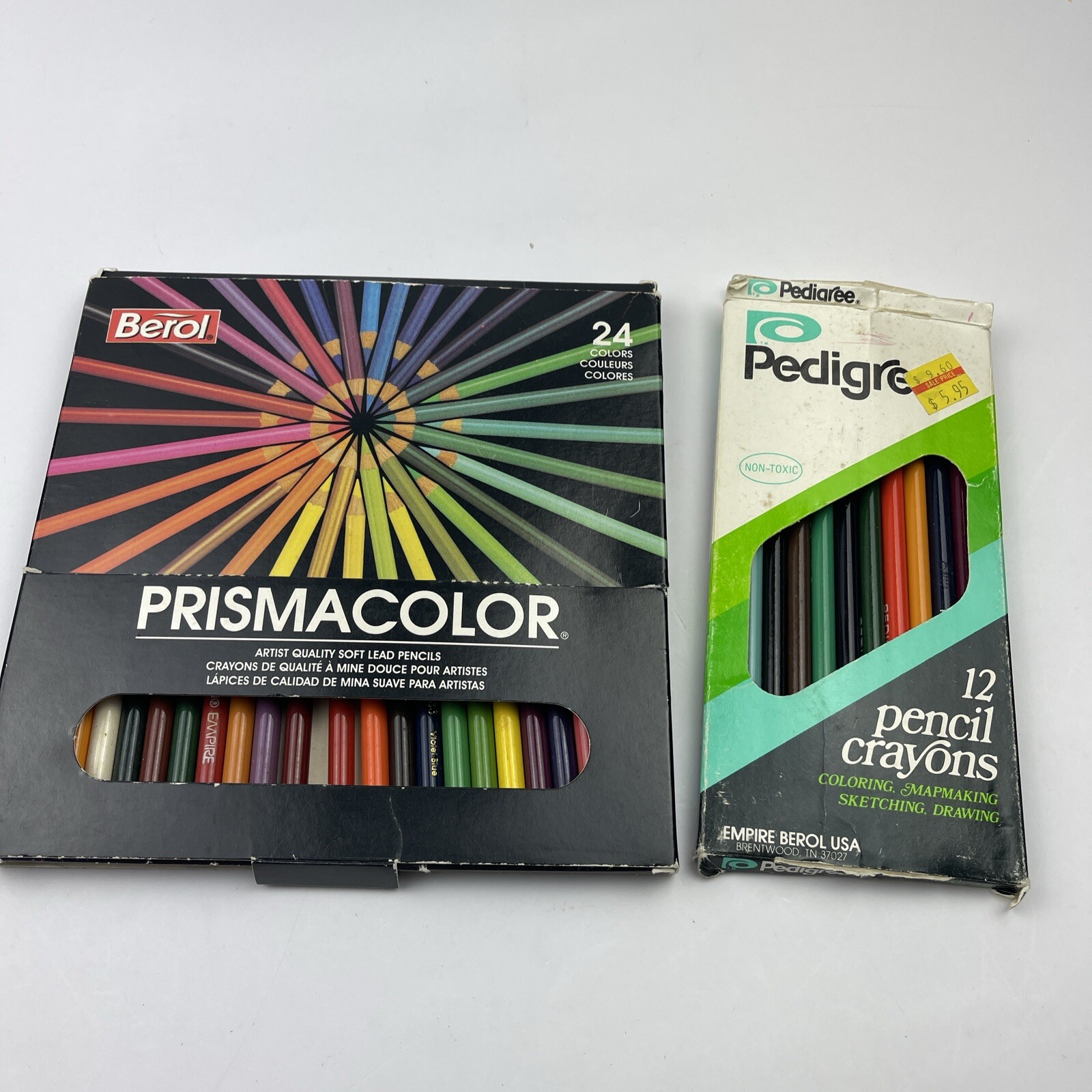 Vintage Berol Prismacolor Colored Pencil PC953 Box of 21 & 12 Pedigree