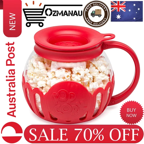 Ecolution Patented Micro-Pop Microwave Popcorn Popper w/ Temperature Safe Glass