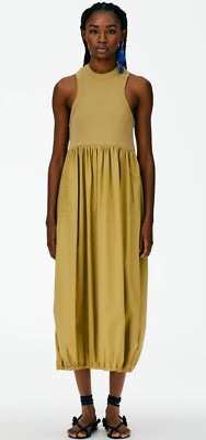 TIBI Ribbed Tank Balloon Dress pockets Sz L wmns NWT $495