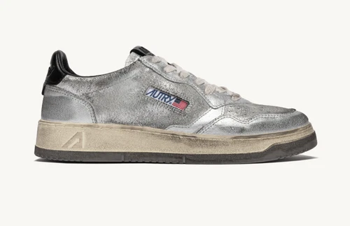 AUTRY SUPVINT LOW LAM/SUEDE SILVER/BLACK AVLM LA01